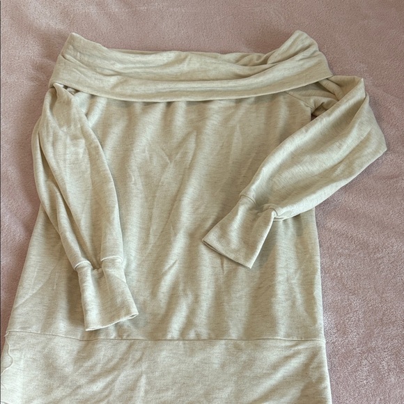 LC Lauren Conrad Sweaters - LC Lauren Conrad Cream Off-Shoulder Sweater